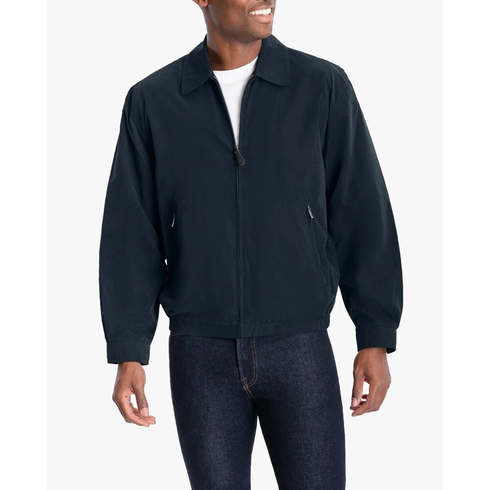 London Fog Auburn Golf Jacket Men 4XT Navy Blue Lightweight Zip Front Coat NEW - Picture 3 of 9